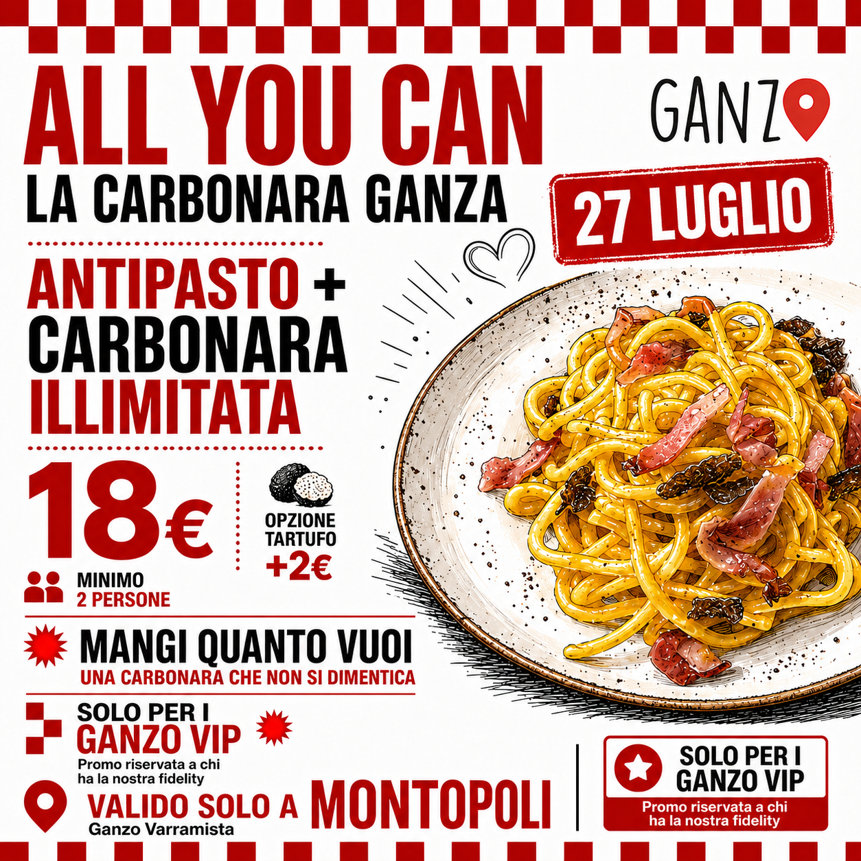 27 Luglio — Carbonara Ganza